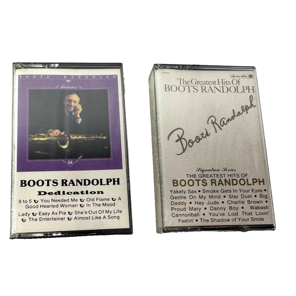 Cassette Tapes Lot of 2 Boots Randolph "Dedication" & "The Greatest Hits" Sealed